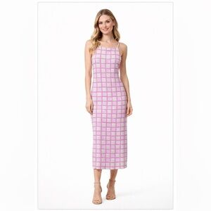 💗 NWT! BP Pink Plaid Jersey Dress